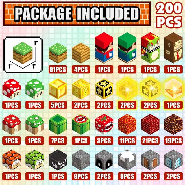 Detalle 2 de TUKIIE magnetische Bausteine 200 Stück (ca. 2,5 cm) mit leuchtenden Elementen – Magnetspielzeug für Kinder ab 3 Jahren