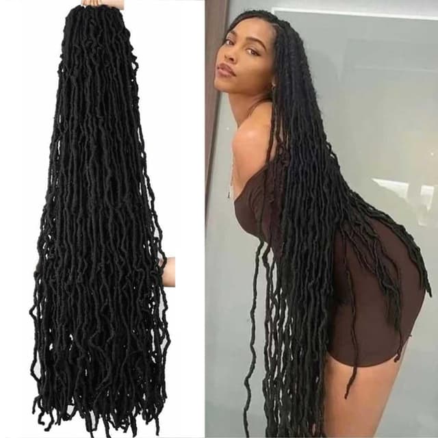 Detalle de Layashow 6-Pack Soft Locs Crochet Hair (Pre-Looped) 36-Inch Faux Locs