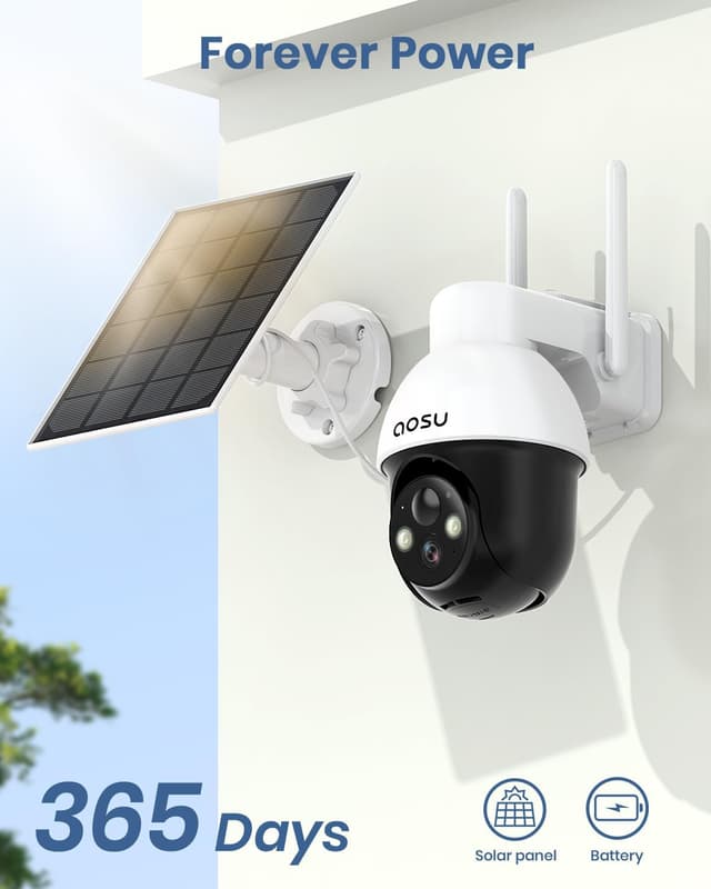 Detalle 2 de AOSU Outdoor Surveillance Camera 2K, 2-Pack