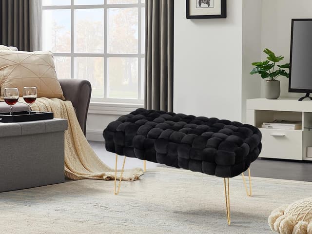 Thumbnail 3 de Banco de cosmética Madera Nieve en terciopelo