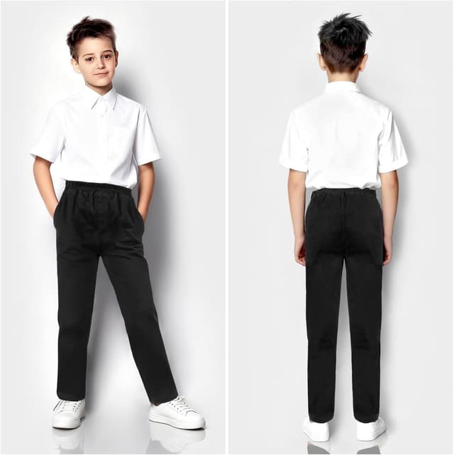 Detalle 2 de AYBUY Boys' School Trousers Elasticated Fit