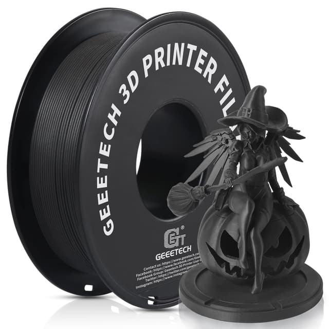 Detalle de GEEETECH Matte PLA Filament (1 kg Spule) – 1,75 mm, Genauigkeit +/- 0,03 mm in Schwarz