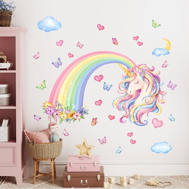 Detalle 2 de Supzone Large Rainbow Wall Stickers 108×65 cm 🎨