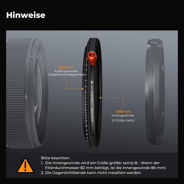 Thumbnail 6 de K&F CONCEPT 77mm Variabler ND2-32 Filter