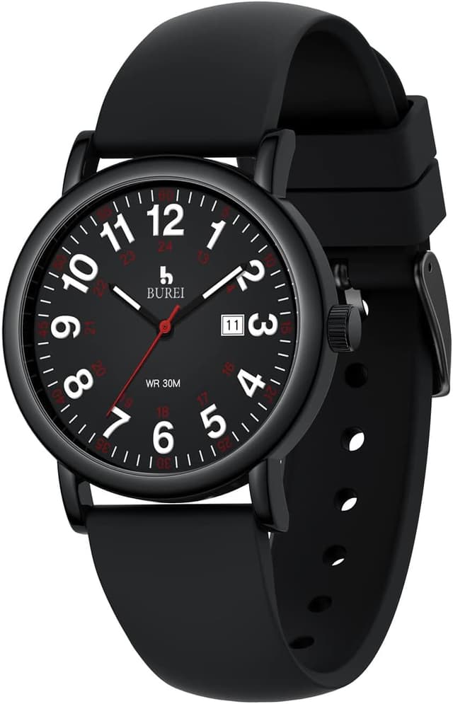 Imagen de BUREI Reloj de enfermería 12/24 horas azul en OfertitasTOP