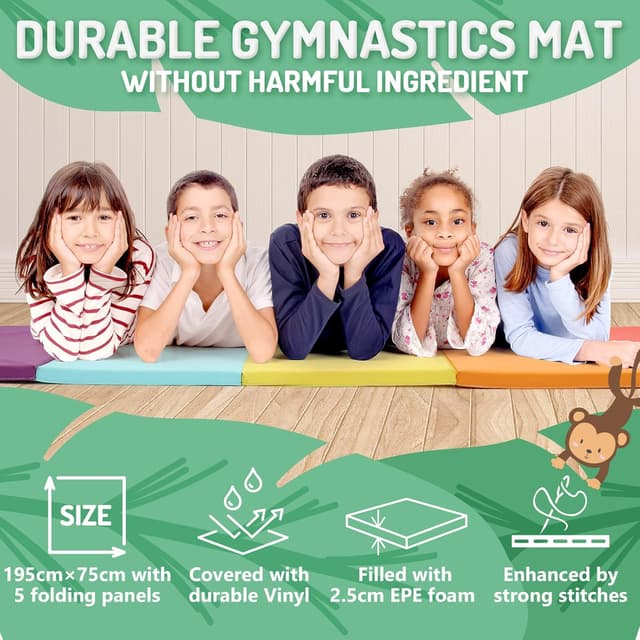 Thumbnail 1 de PhysKcal 5-Panel Folding Tumbling Mat 195cm