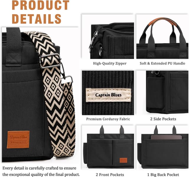 Thumbnail 4 de Captain Blues Corduroy Tote Bag 38cm