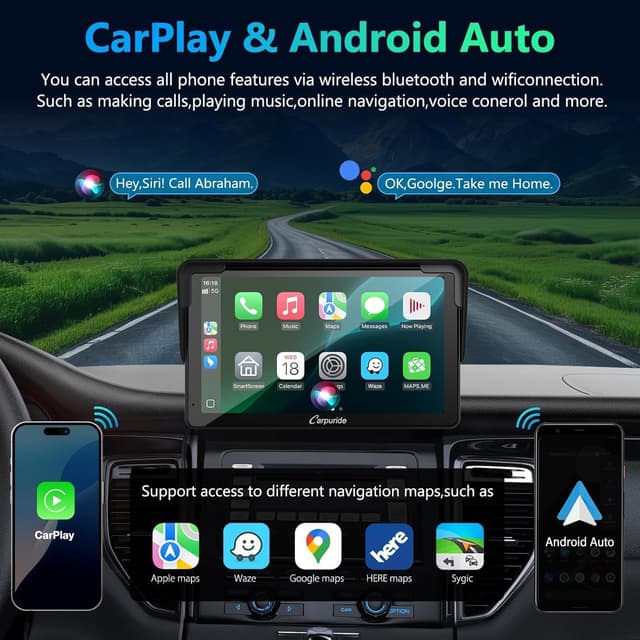 Detalle 2 de Carpuride 7-inch 1080P Car Stereo with Wireless CarPlay