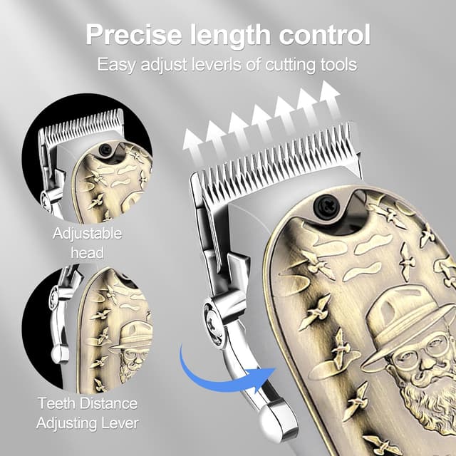 Detalle 2 de Hair Clippers Set Cordless Trimmer with LED Display