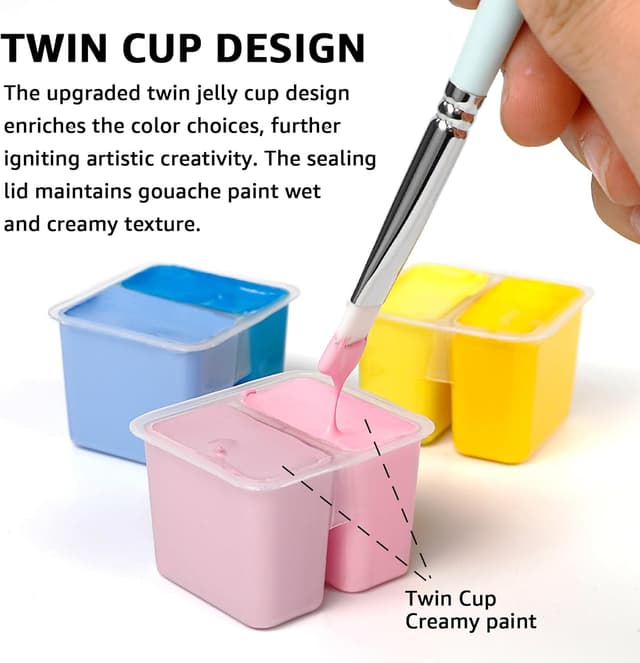 Detalle 2 de ABEIER HIMI Gouache Paint Set 48 colours, 12ml ๐จ