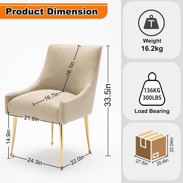 Thumbnail 2 de Faux Leather Dining Chair Set of 2