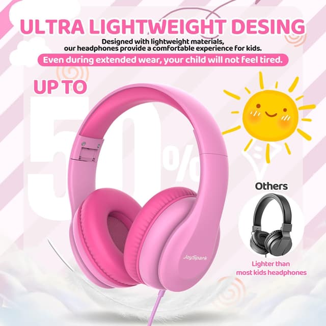 Detalle 2 de JoySpark Kids Headphones 85dB volume limit