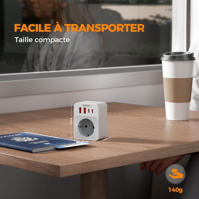 Thumbnail 5 de TESSAN Adaptateur prise Anglaise 20W