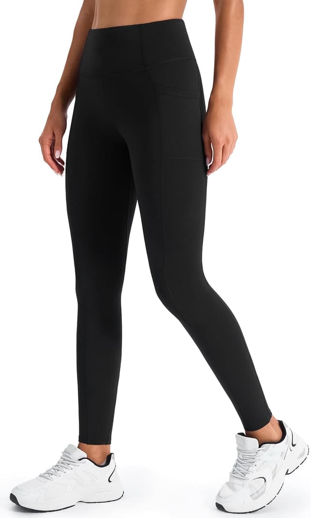 Detalle de JOYSPELS Women’s Fleece Lined Thermal Leggings with Pockets (High Waist)