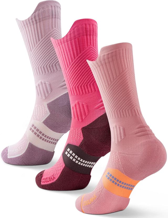 Detalle de Juclise Women’s Coolmax Bamboo Compression Running Crew Socks (3 Pairs)