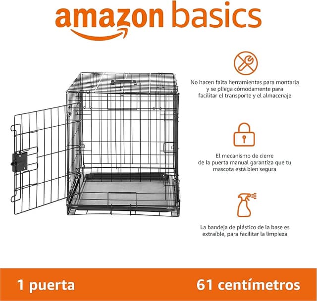 Thumbnail 1 de Amazon Basics Jaula para Perro Plegable 61x46x51 cm