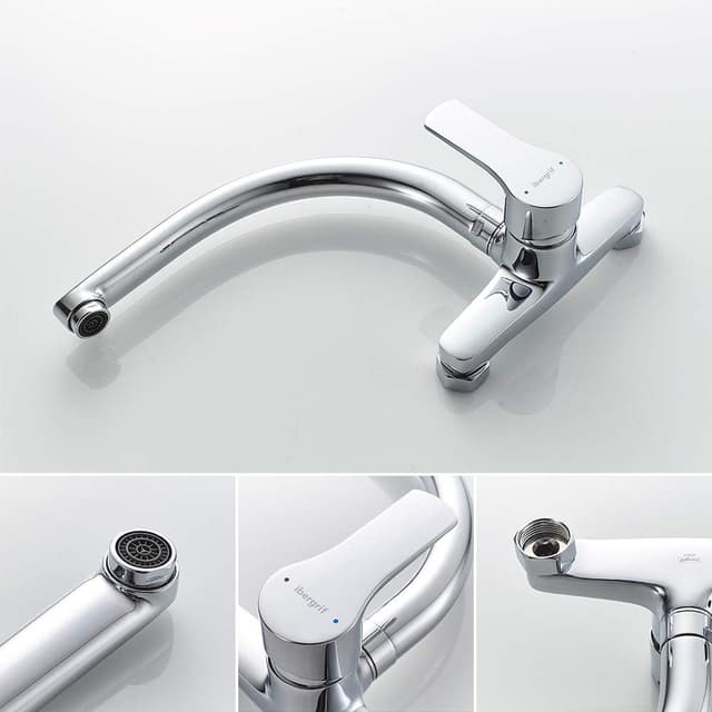 Thumbnail 5 de Ibergrif M16357 Grifería de Cocina de Pared 🚰 Cromo