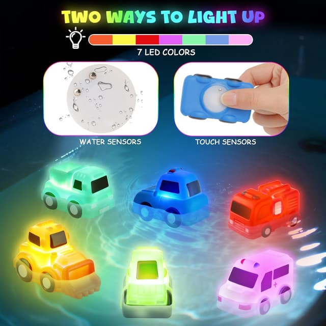 Detalle de JoiTale light up bath toys, 6 pack