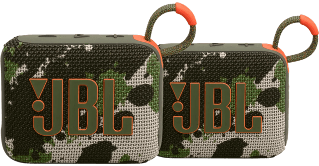 Detalle de JBL Go 4 Squad Doppelpack – Stereo-Sound per Auracast, IP67 & bis zu 7 Stunden Laufzeit