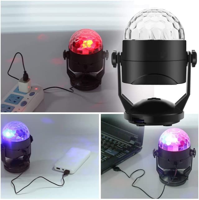 Thumbnail 6 de Batteriebetriebene Discokugel Partylicht mit Fernbedienung – musikgesteuert, tragbar für drinnen & draußen