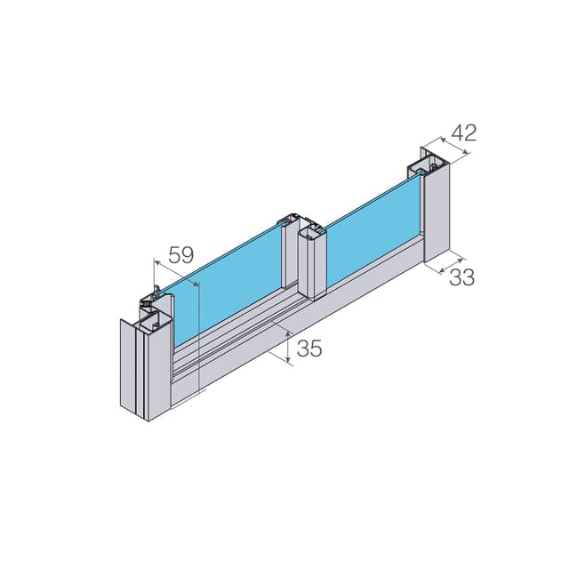 Thumbnail 3 de Profiltek EC-211 mampara ducha 195 cm vidrio 3 mm