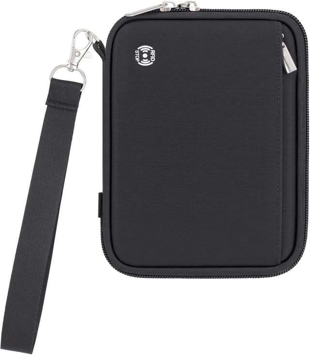 Detalle de WALNEW Passport Holder Travel Wallet for 4, RFID Blocking