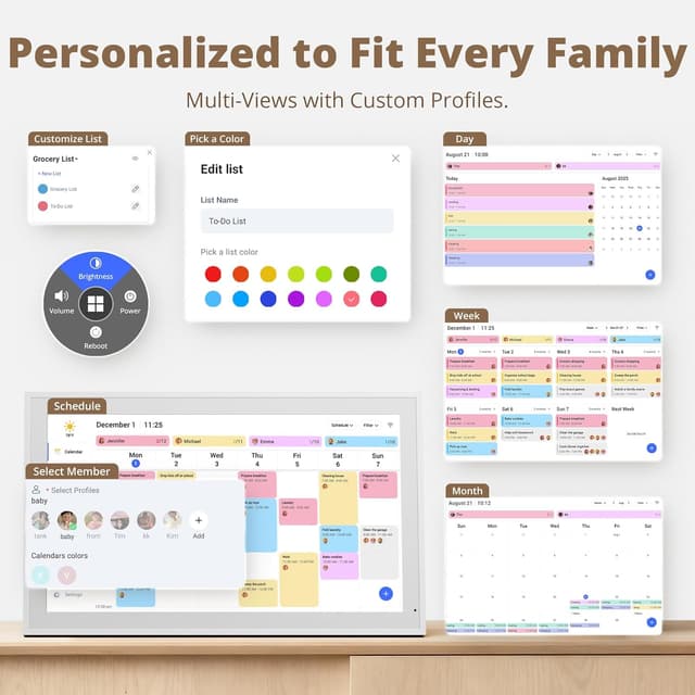 Thumbnail 6 de Dragon Touch Calendar 21.5" Digital Calendar 64GB