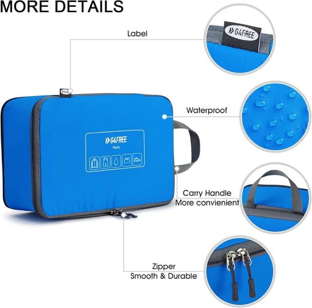 Thumbnail 5 de G4Free Organiseurs de voyage 6 pièces