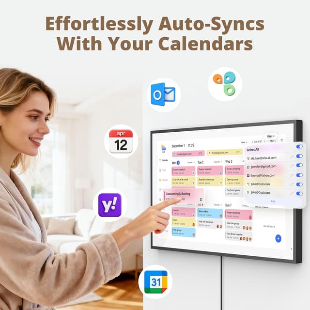 Detalle 2 de Dragon Touch Calendar 21.5" digital calendar for families