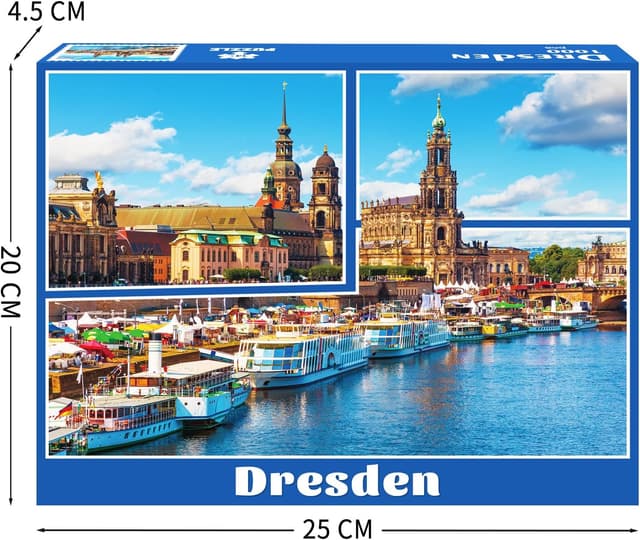 Detalle de HUADADA Puzzle mit Dresden-Motiv, 1000 Teile für Erwachsene & Kinder (70 x 50 cm)