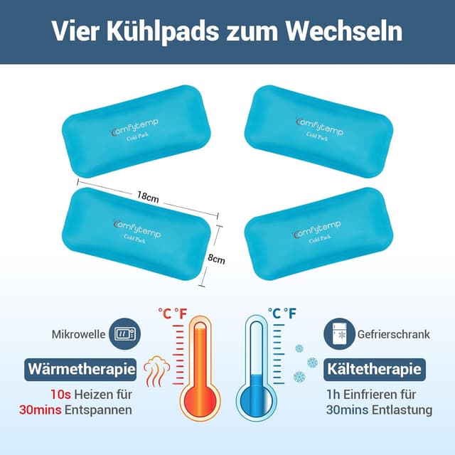 Thumbnail 3 de Comfytemp Weisheitszahn Kühlkompresse Freihändig 85 cm