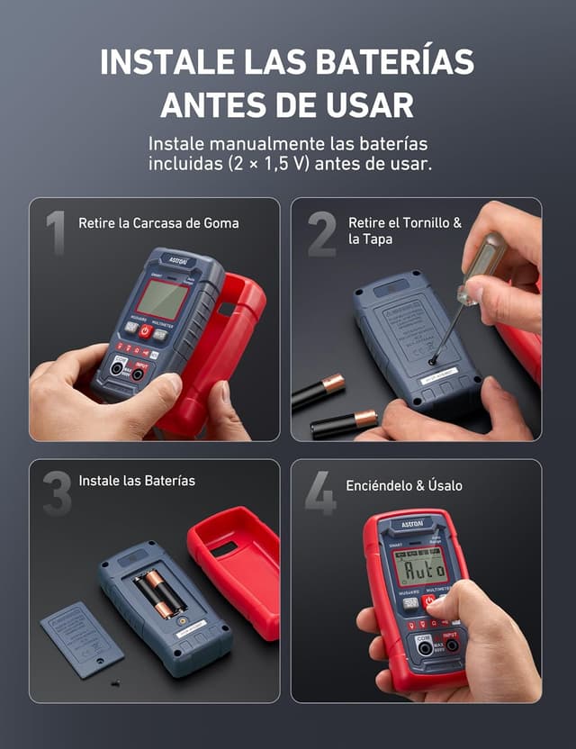 Thumbnail 4 de AstroAI Multímetro Digital Inteligente 4000 cuentas