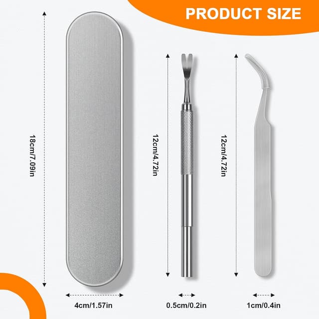Detalle de Grill Guard Tick Remover Tools Kit (Stainless Steel) for Dogs, Cats & Humans