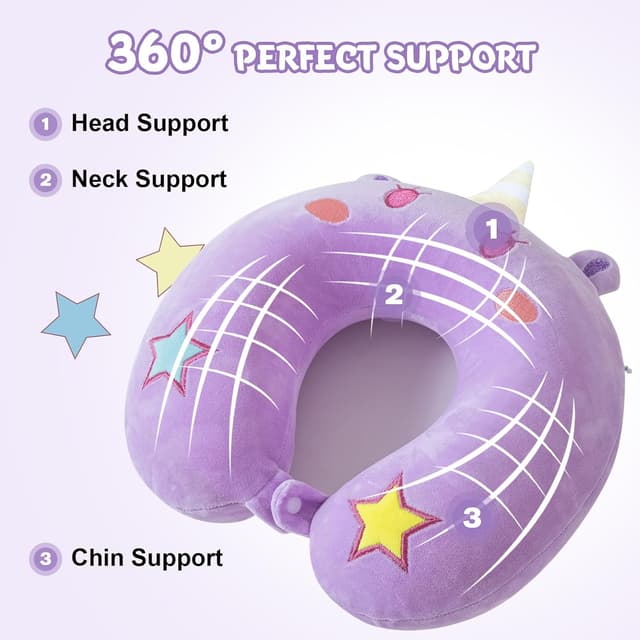 Detalle de Kids travel pillow memory foam 360°