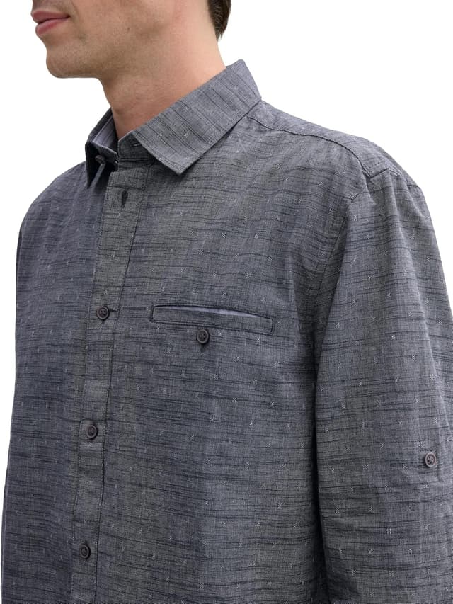 Detalle de Tom Tailor 1045075 camicia da uomo a maniche lunghe (confezione singola)