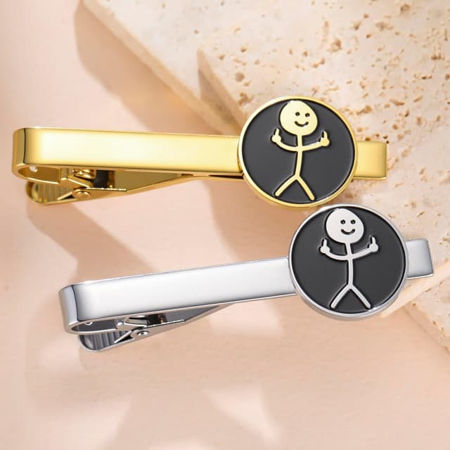 Thumbnail 6 de Dreamtimes Rock Skull Hand Krawattenklammer aus Edelstahl – „Rock on“-Handzeichen für Halloween & Statement-Looks