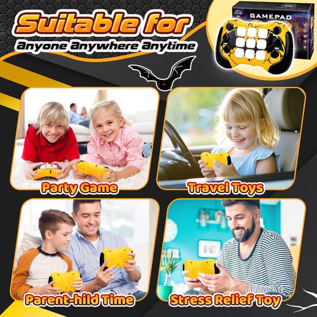 Detalle de Eichhoo Quick Push Pop Kids Sensory Handheld Games Console (Autism Toys) for Ages 5–12