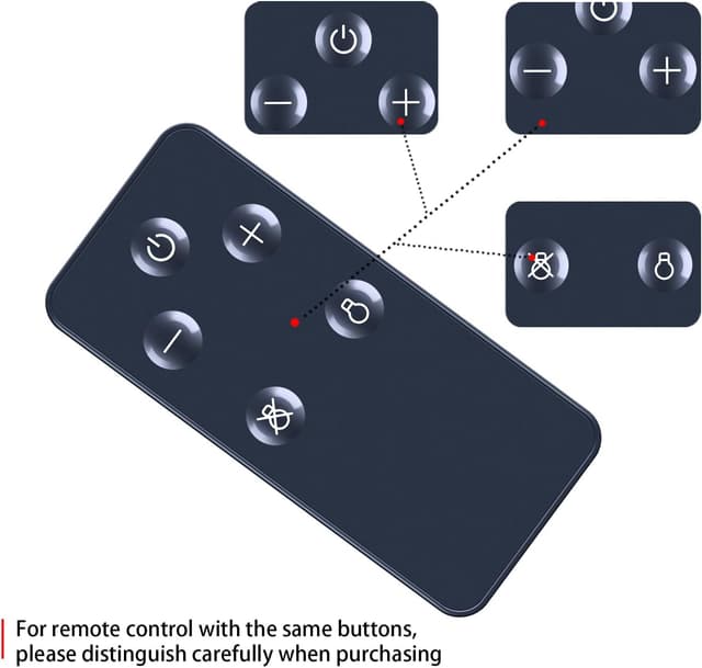 Detalle de TCNOUMT Replacement Remote Control for Dimplex/Cellini CLL-OV & Opti-V Electric Fire (TCNOUMT CLL-OV/VOLTERRA Opti-V)