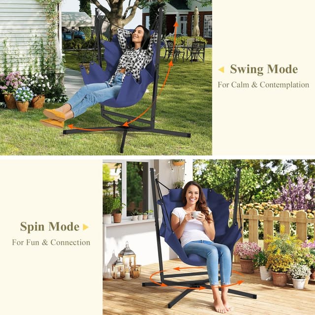 Detalle 2 de 360° Swivel Hammock Chair 180kg