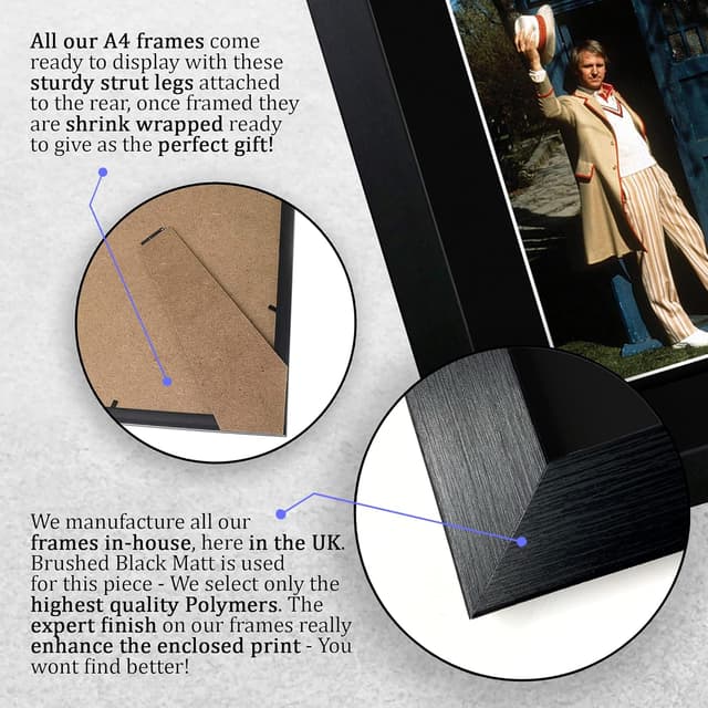 Thumbnail 6 de Peter Davison Dr Who Fifth Doctor Signed A4 Framed Photo