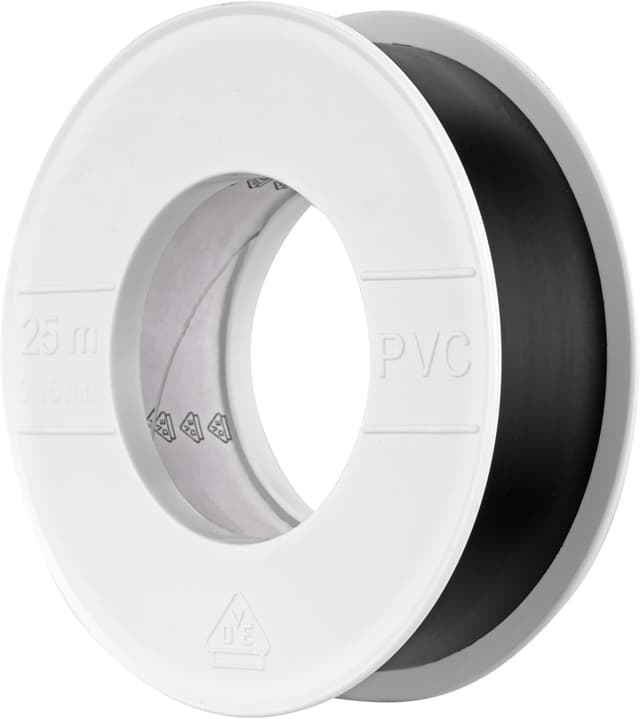 Detalle 2 de REV Ritter 0518216777 ruban adhésif noir ISO ignifuge 0,15 x 25 mm x 25 m