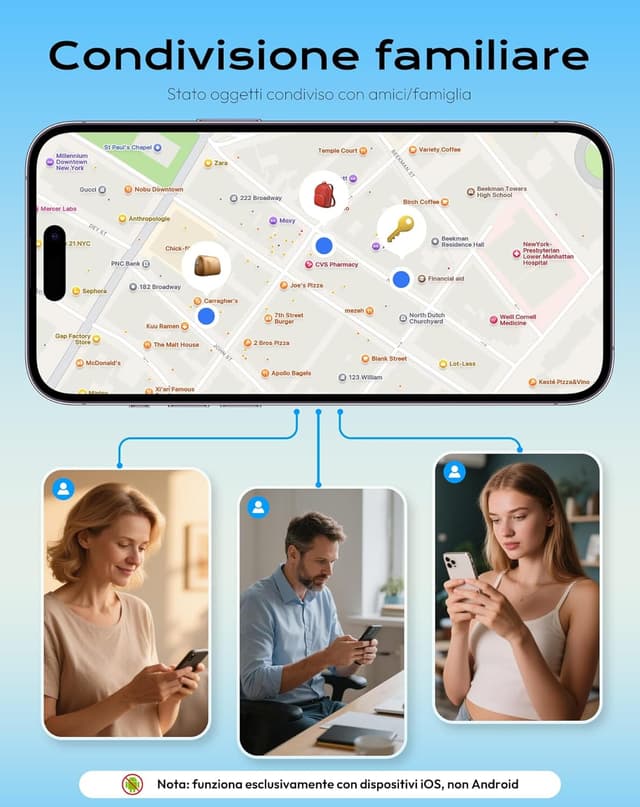 Thumbnail 4 de Air Smart Tag Tracker 4 Pezzi Find My