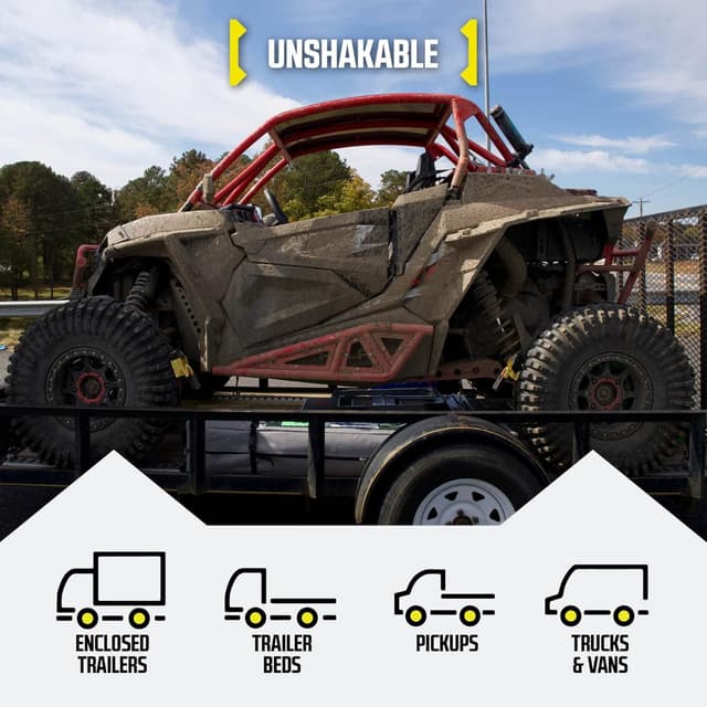 Thumbnail 5 de DC Cargo Mall Auto Retractable Ratchet Straps 1,209 lb Break Strength