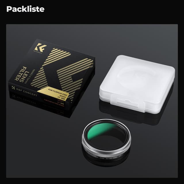 Thumbnail 6 de K&F CONCEPT UV-Filter für Fujifilm X100-Serie (X100/X100F/X100S/X100T/X100V/X100VI), Schutzfilter in Silber