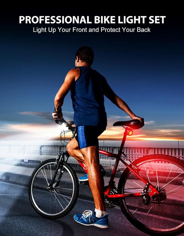Thumbnail 5 de Rolgno Bike Lights front and back 8 modes