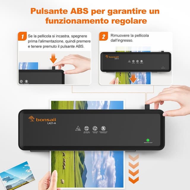 Detalle 2 de Bonsaii L421-A plastificatrice A4 ABS