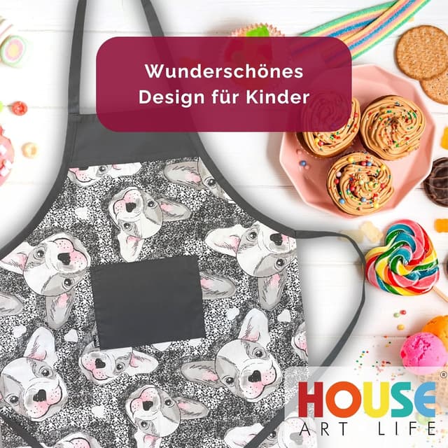 Thumbnail 1 de HOUSE ART LIFE Kinderschürze 50 x 67 cm für 5–10 Jahre