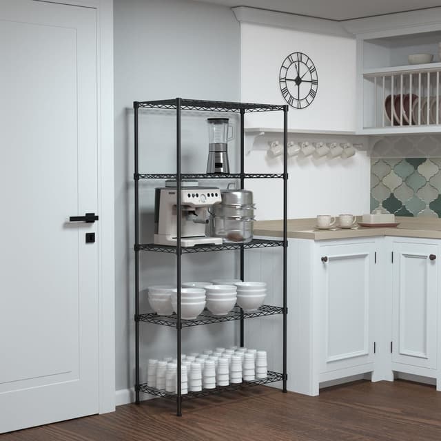 Detalle 2 de WORKPRO scaffali portaoggetti in metallo a 5 ripiani con ripiani regolabili