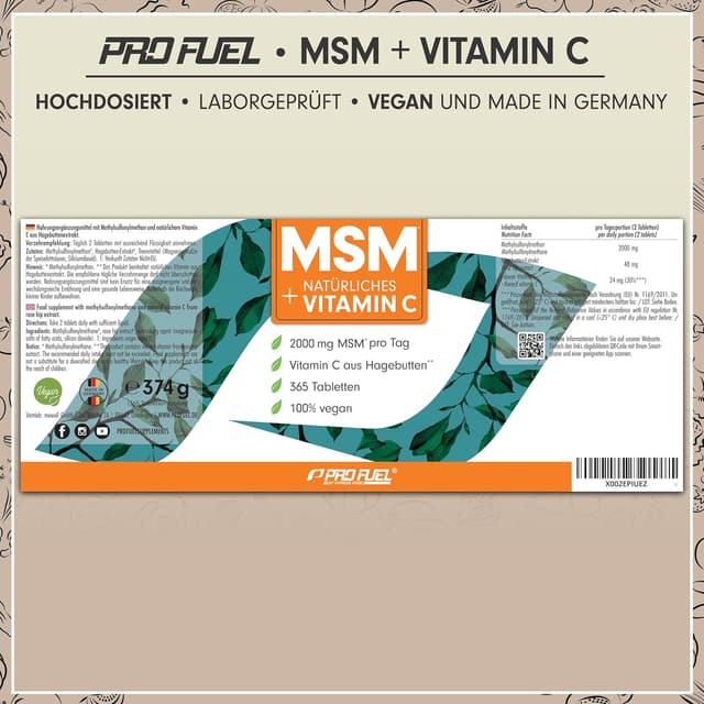 Thumbnail 5 de MSM Tabletten 2000 mg pro Tag 💊