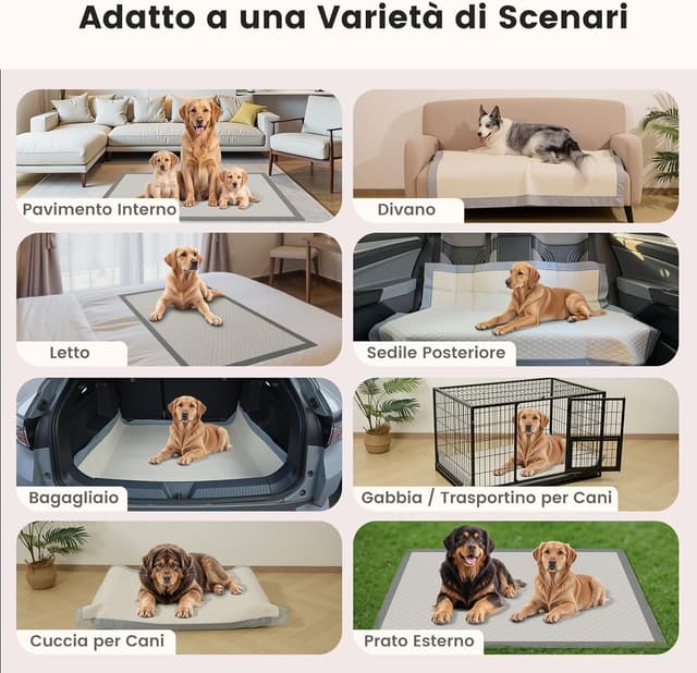 Detalle de Gardner Pet tappetini igienici per cani grandi 94x137 cm (80 pezzi) ultra assorbenti e anti-perdite